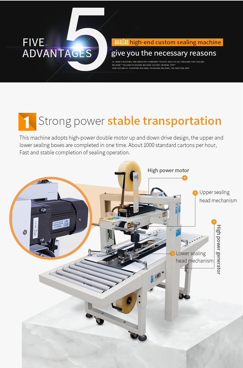 Semi Automatic Adhesive Tape Carton Sealer For Up Down FXJ 6050 From