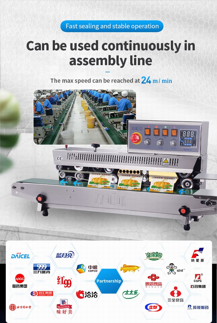 Automatic Pouch Continuous Band Sealer Machine FRM980I from China